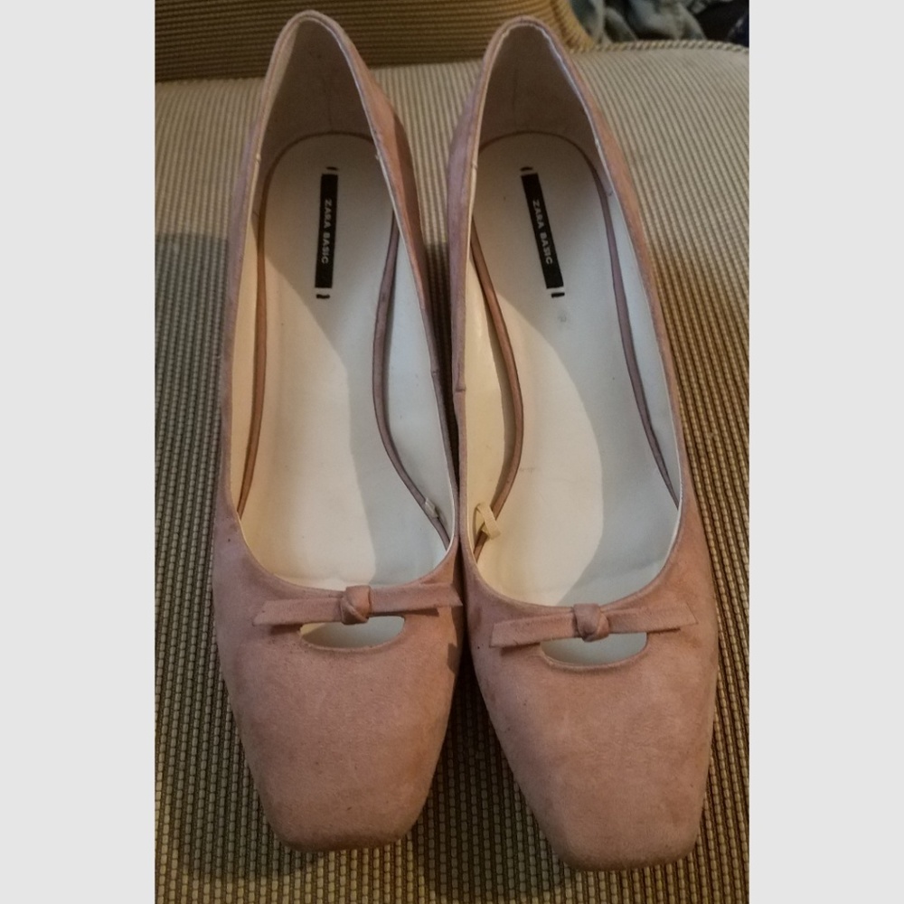 Zara Basic Collections Blush Pink Kitten Heels - image 1
